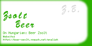 zsolt beer business card